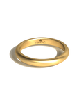 Tropaêz Classic Women's Band in 20k Gold, timeless unadorned design, 5mm wide.