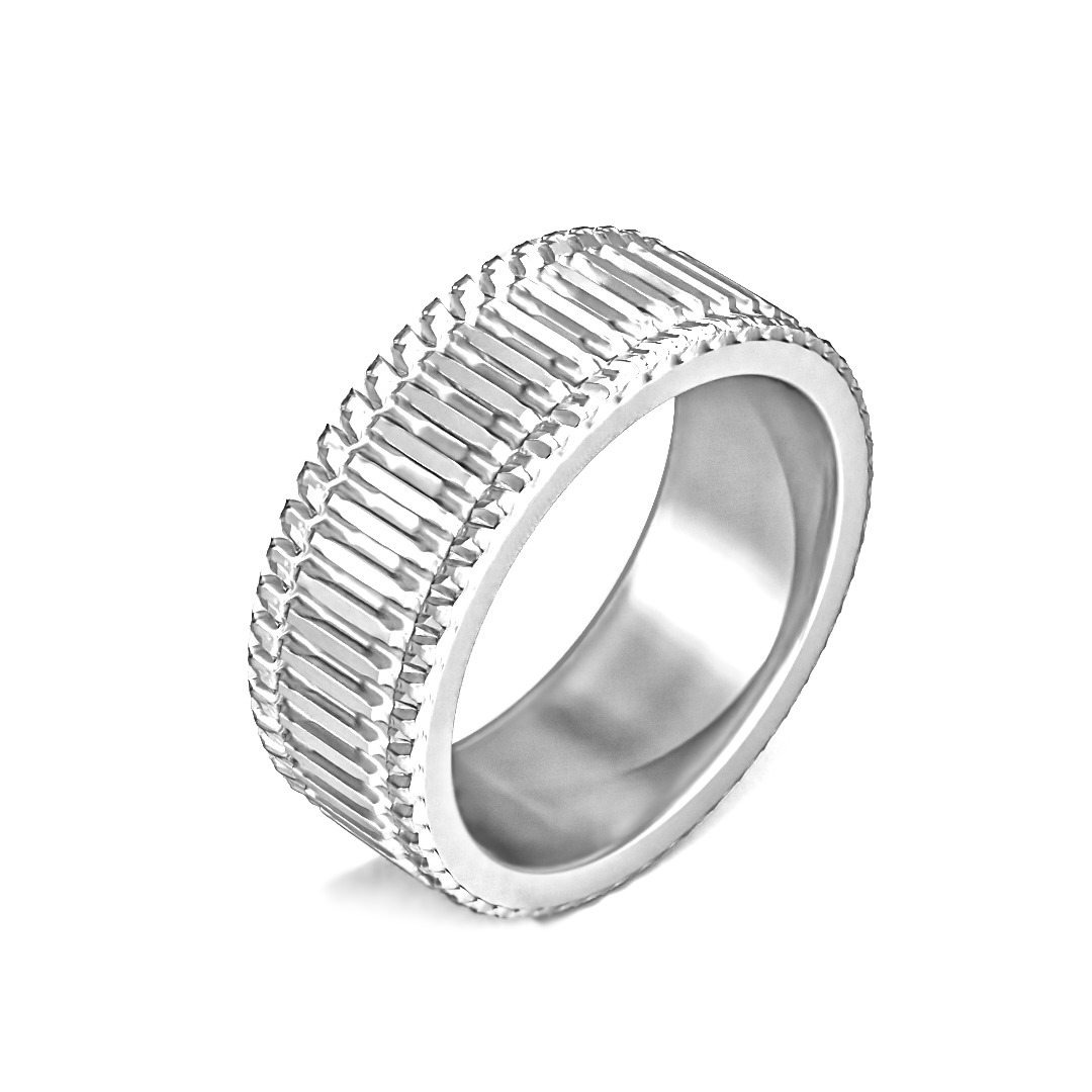 Reflector Ring in White Gold